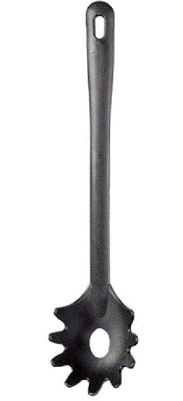 Spaghetti-Lepel Nylon Zwart