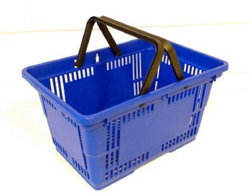 Winkelmandje 22ltr Blauw