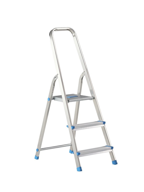 Huishoudtrap 3 trede aluminium