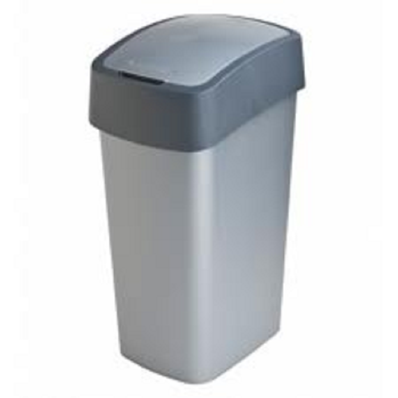 Curver Flip Bin Afvalbak 50ltr Zilver