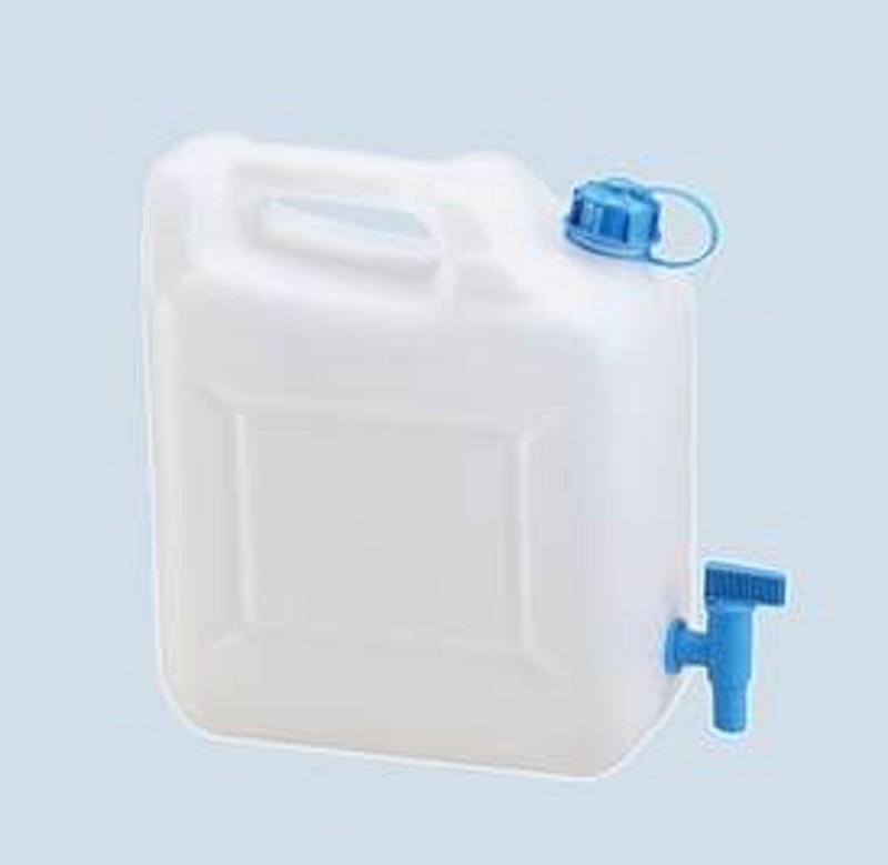 Jerrycan 12ltr Kraan/Tuit Kunststof Wit
