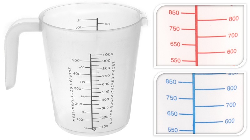 Maatkan/Maatbeker 1 ltr Kunststof