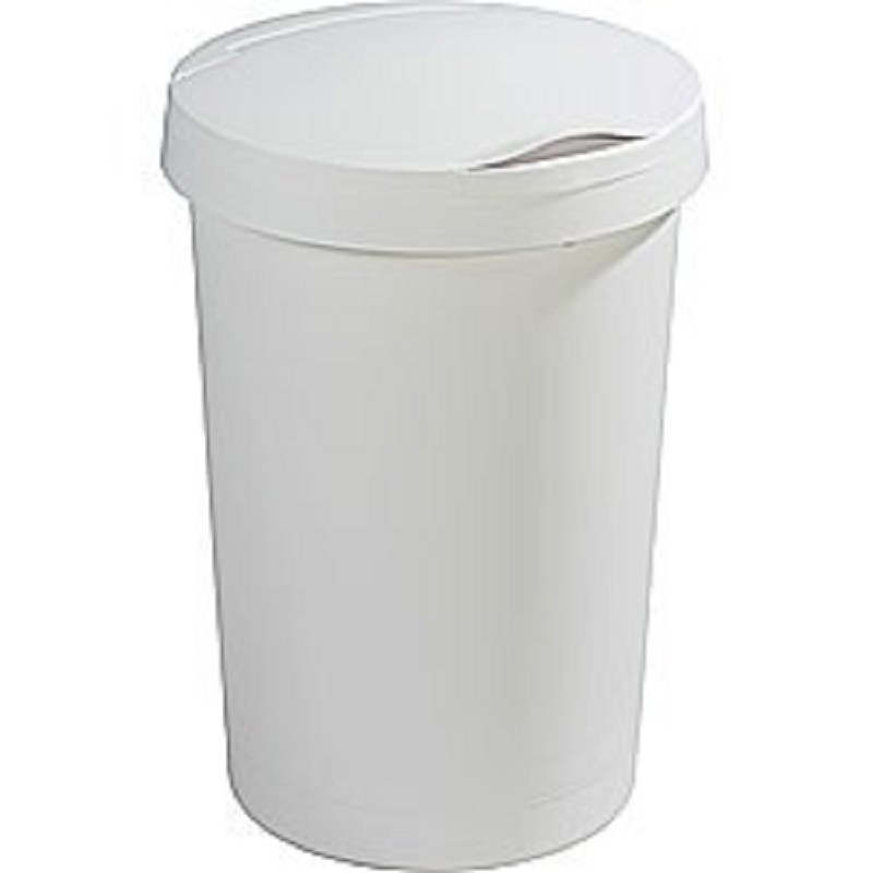 Afvalbak 45ltr Sunware Wit Plat Deksel
