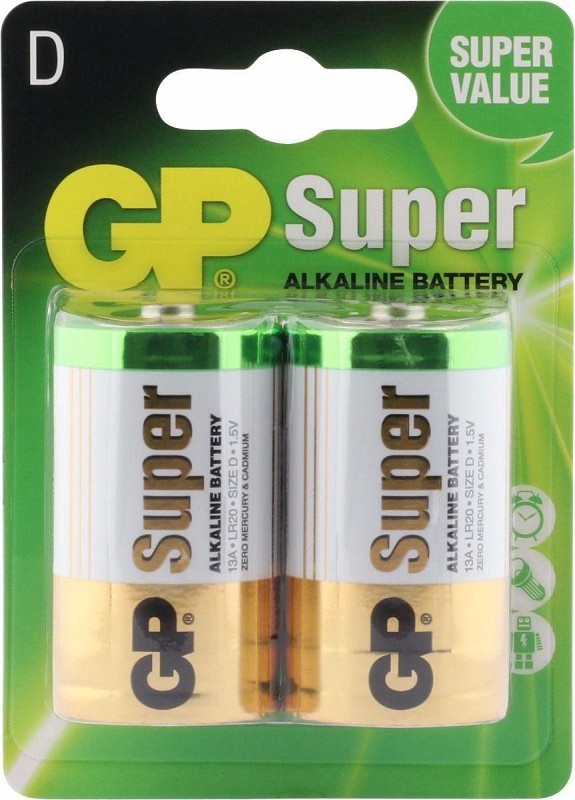 Philips Batterij Super Alkaline D 2 Stuk