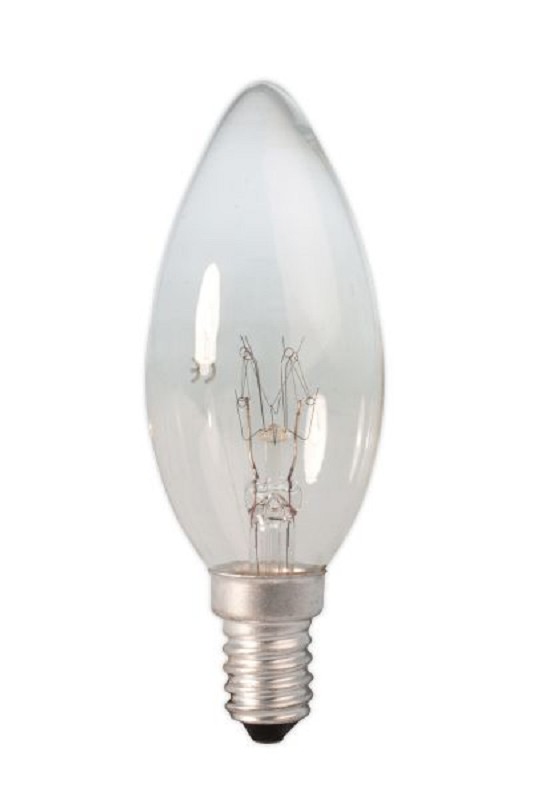 Candle lamp 240V 10W 55lm E14 clear, energy