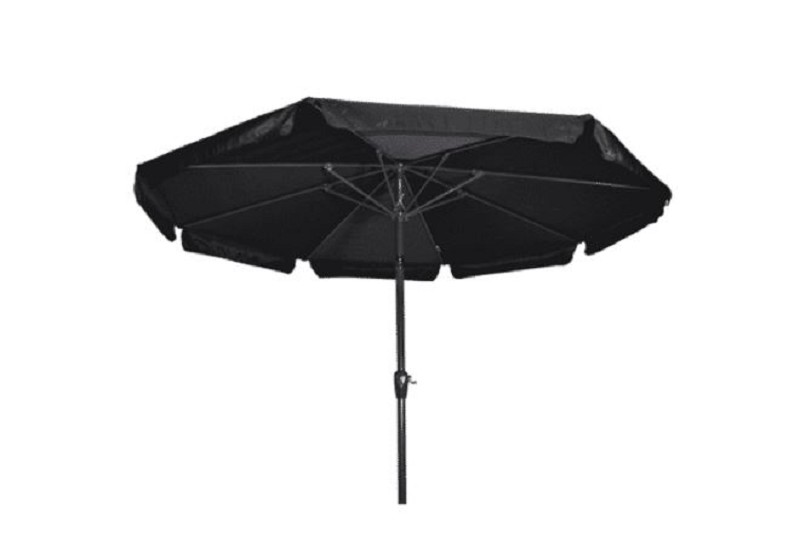Parasol 3mtr zwart  Fiberglas balein