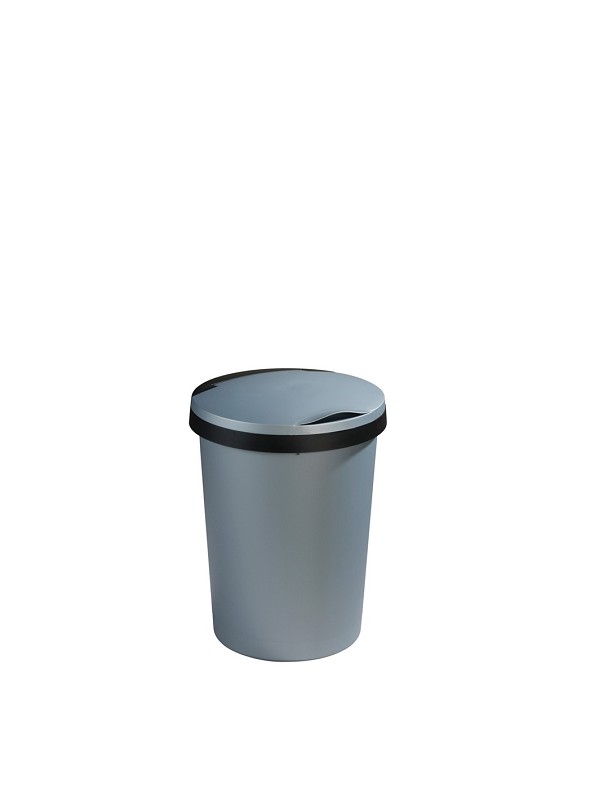 Afvalbak 10ltr Sunware Twinga Metaal/Zw