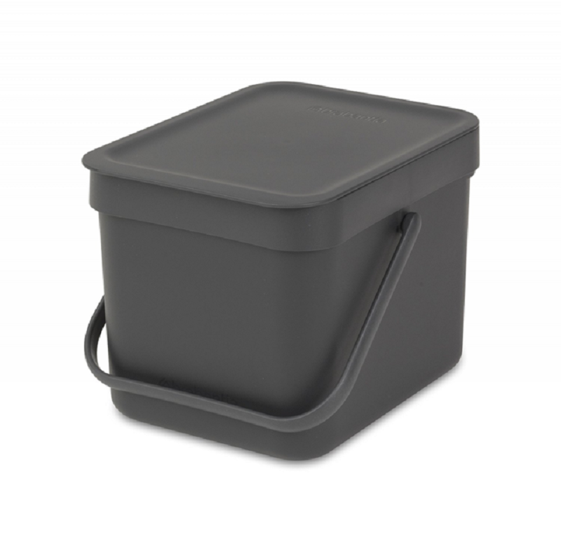 Brabantia Sort & Go Afvalemmer 6L Grijs