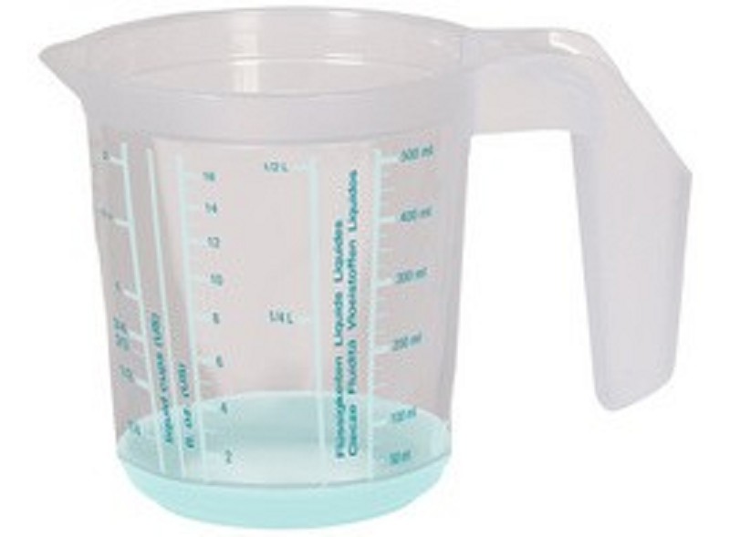 Maatkan/Maatbeker 1 ltr blauw groen