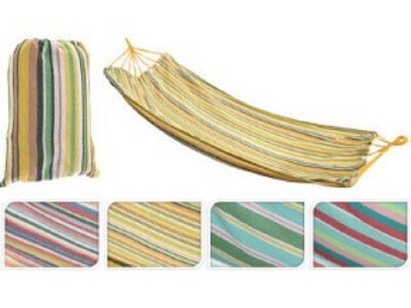 Hangmat 200x100cm assorti streep