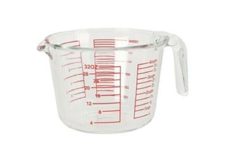 Maatkan/Maatbeker 1 ltr Glas