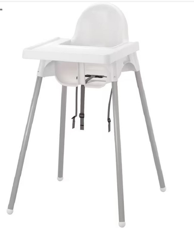 Ikea kinderstoel antilop wit met blad