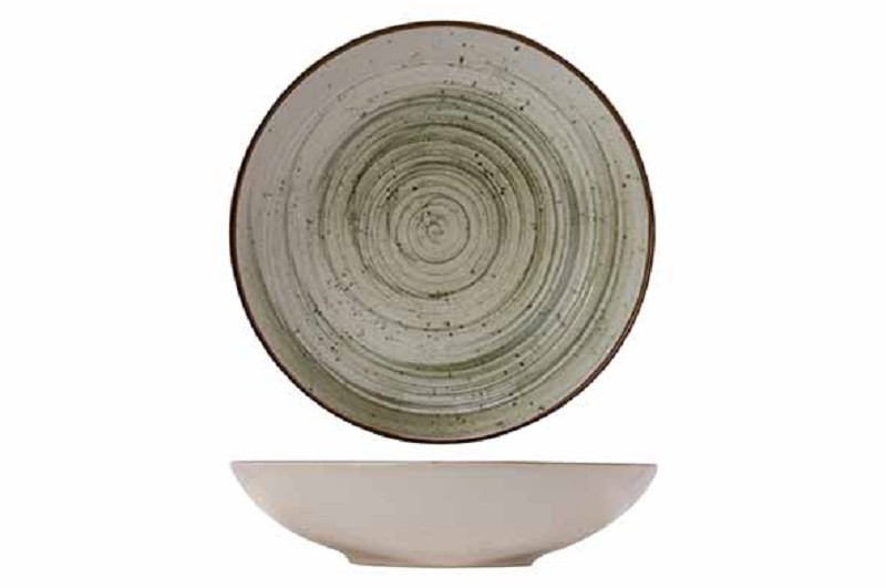 Sintra Ivy Green diep bord - aardewerk.
