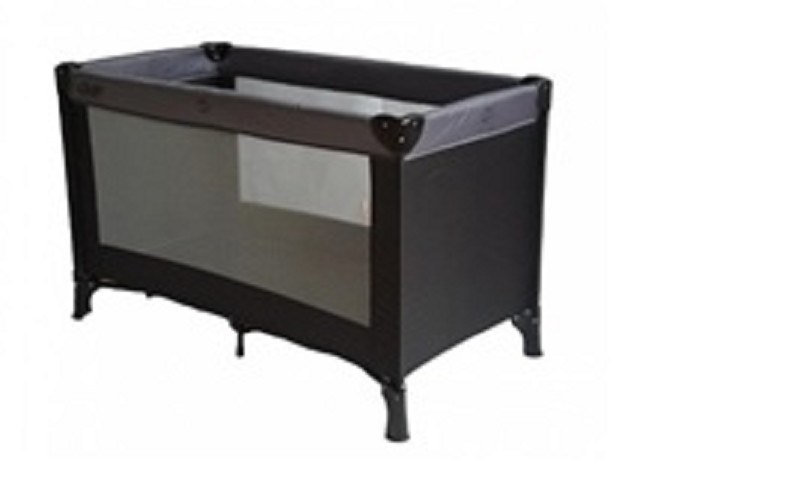 Campingbed in tas antraciet 60x120 cm