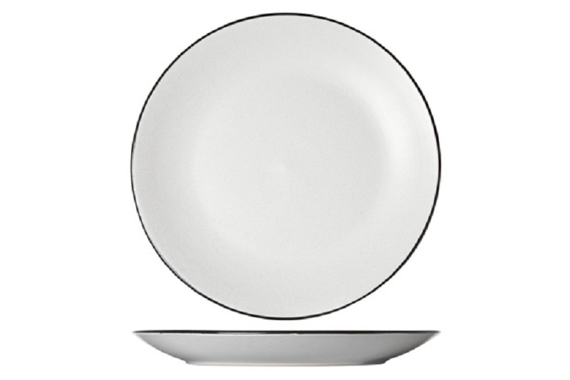 Speckle white platbord 27cm - aardewerk.