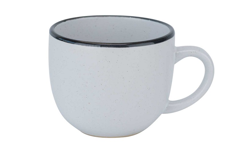 Speckle white kopje 24cl- aardewerk.