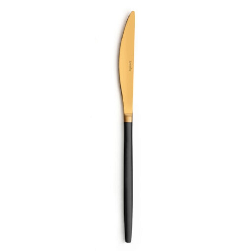Amefa Soprano Black/Gold Table knife / tafelmes