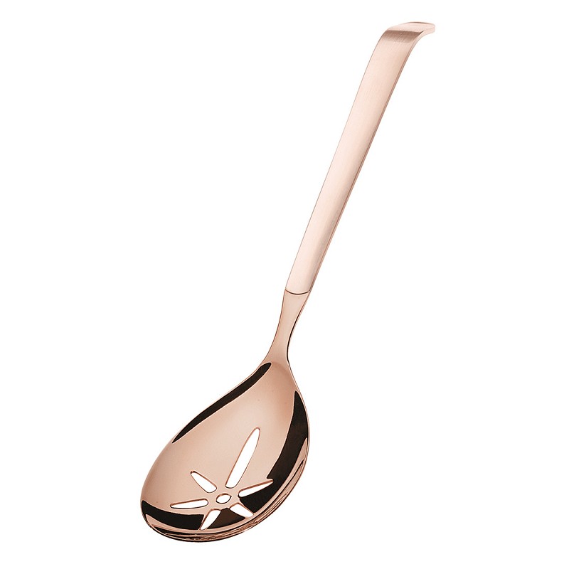 Amefa Buffet Copper Hanging Card Slotted Serving Spoon  (Copper PVD)