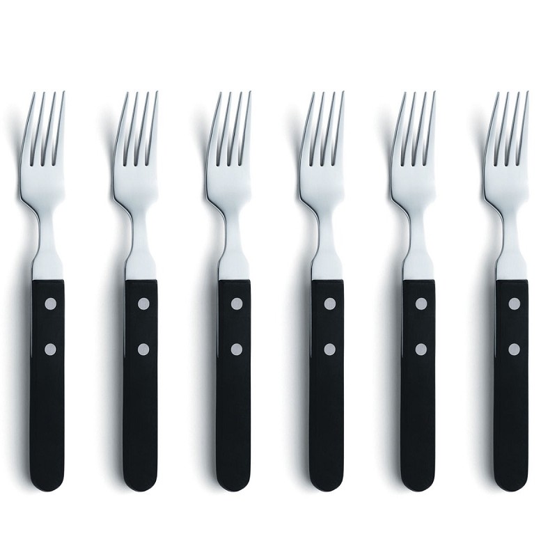 Amefa 7000 Pizza 6 steak/pizza forks on blister/ 6 steak/pizzavorken op hangkaart