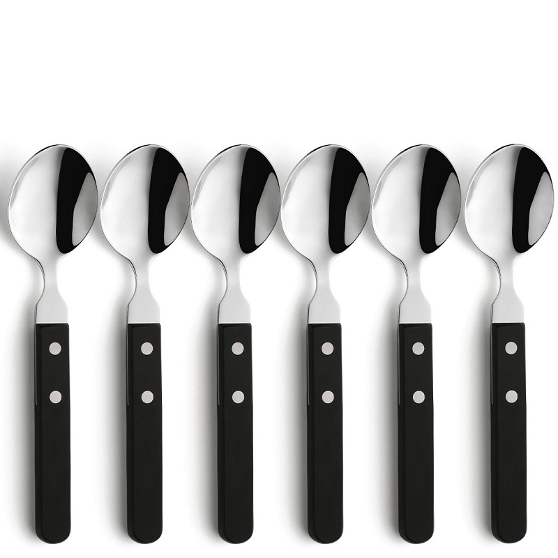 Amefa 7000 Pizza 6 spoons on blister/6 lepels op hangkaart