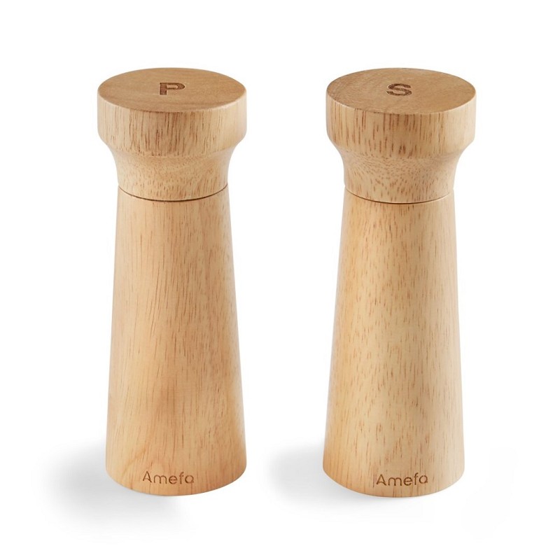 2 piece Pepper&Salt mills set wood - Modern