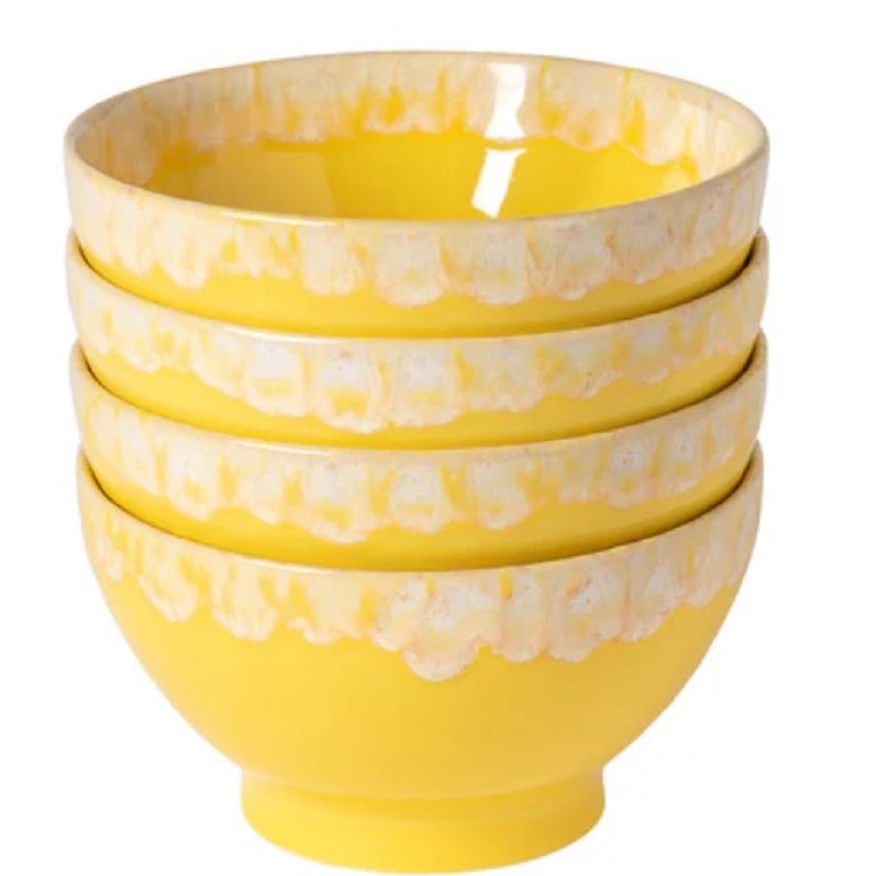 Costa Nova Latte Bowls 15cm a 4st Yellow