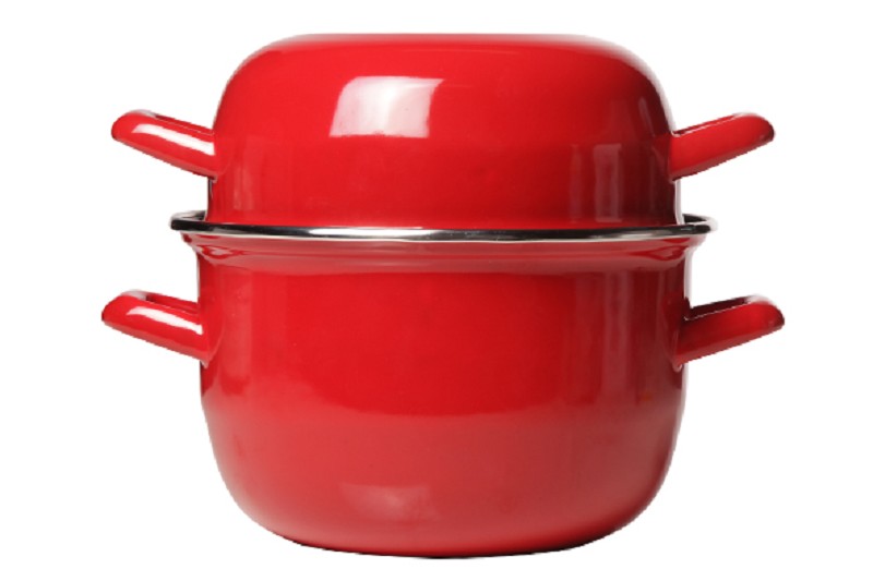 Horeca Mosselpot 1,2kg Rood 2.8ltr 18cm
